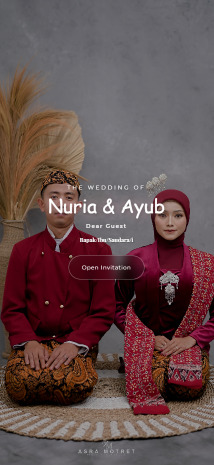 Undangan digital Ayub & Nuria — template Serenity Luxe