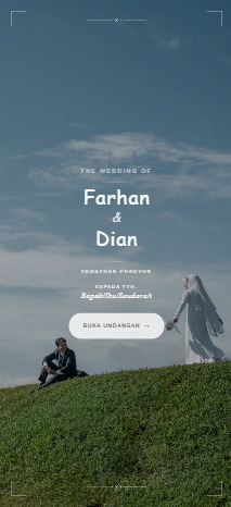 Undangan digital Farhan & Dian — template Serene Glow