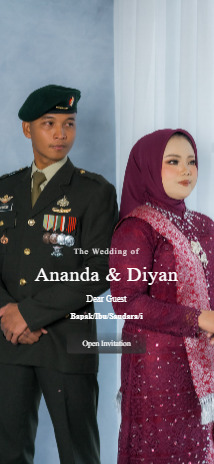 Undangan digital Ananda & Diyan — template Aruna Series