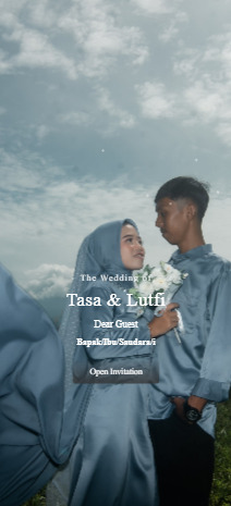 Undangan digital Tasa & Lutfi — template Aruna Series