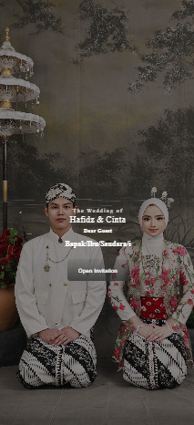 Undangan digital Hafidz & Cinta — template Aruna Series
