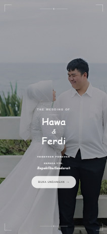 Undangan digital Hawa & Ferdi — template Serene Glow