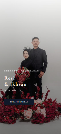 Undangan digital Resi & Ikhsan — template Platinum Lite